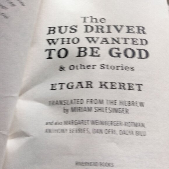 The Bus driver Who Wanted To Be god Etgar Keret Paperback Book Uncorrected Proof - Picture 3 of 5